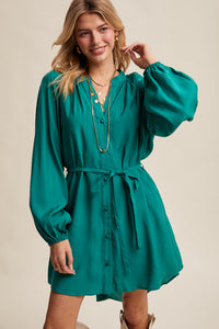 Dress, LS Teal Shirt