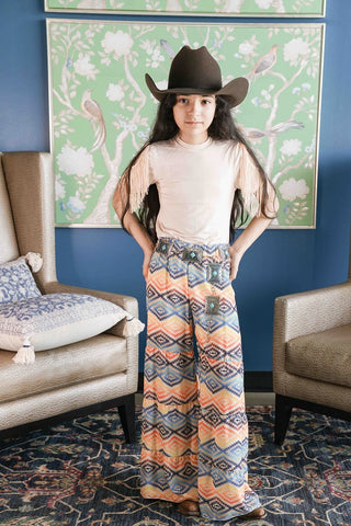 Girls Aztec Wide Leg Pant