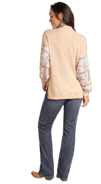 Sweater, Mixed Media Dolman Taupe