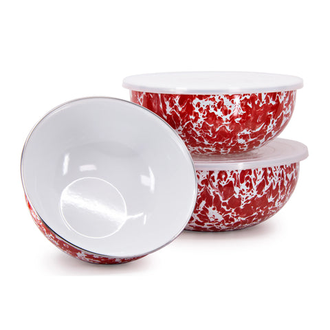 Home, Red Swirl Mixing Bowls