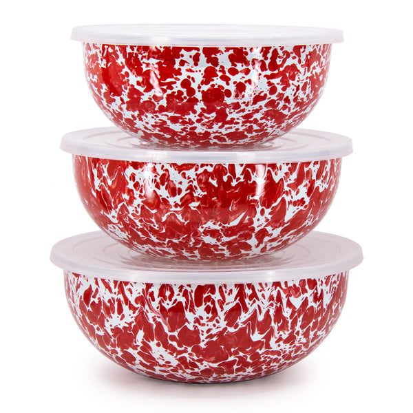 Home, Red Swirl Mixing Bowls