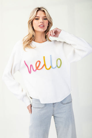 Sweater, L/S Hello