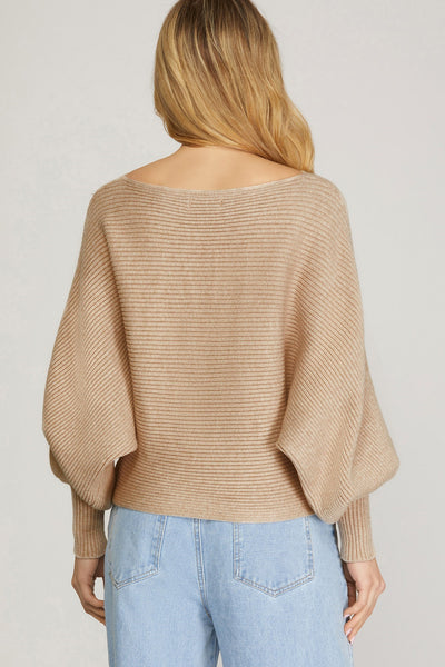 Sweater, Cropped Taupe