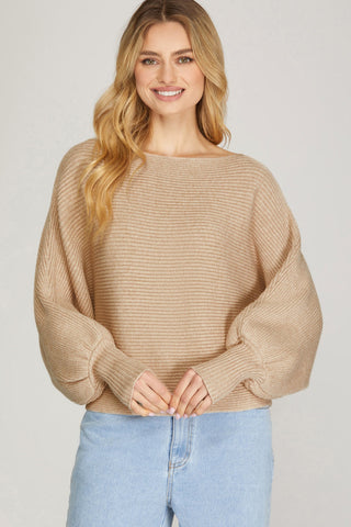 Sweater, Cropped Taupe