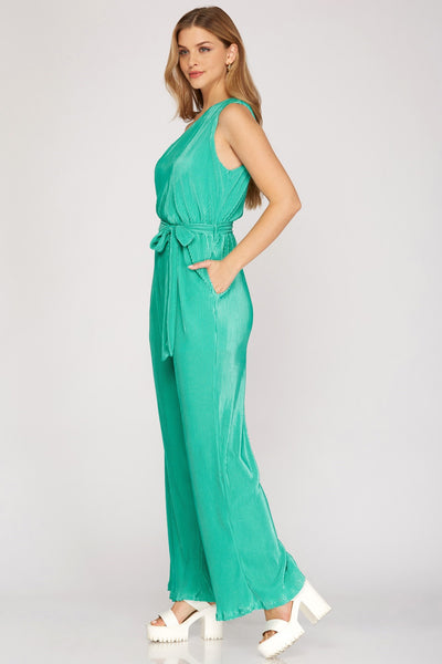 Jumpsuit, 1 Shoulder Jade