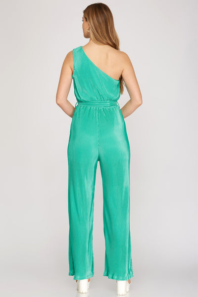 Jumpsuit, 1 Shoulder Jade