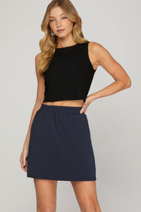 Skirt, Black Scuba