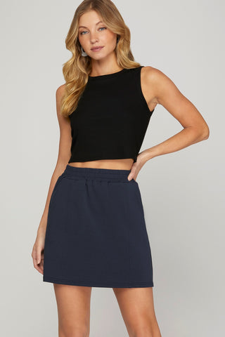 Skirt, Black Scuba