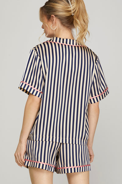 PJ Navy Stripe