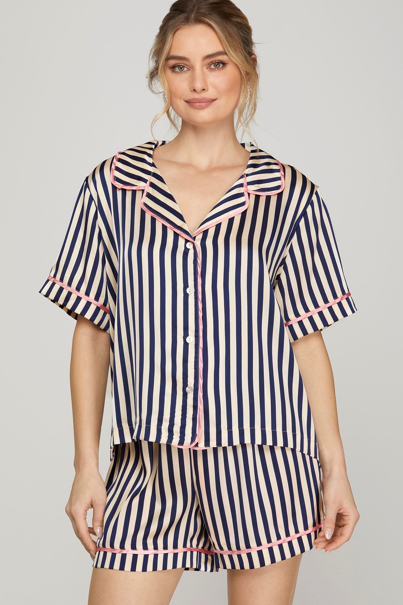 PJ Navy Stripe