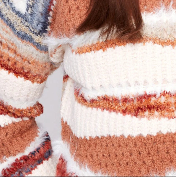 Sweater, LS Patchwork