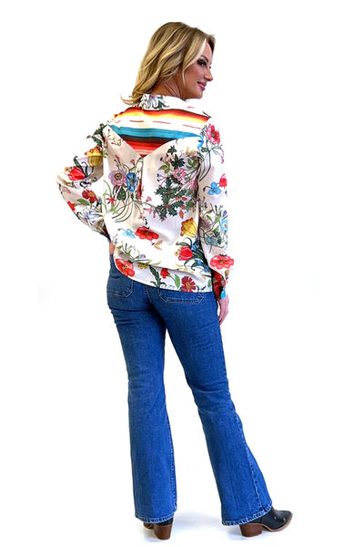 Top, Floral snap