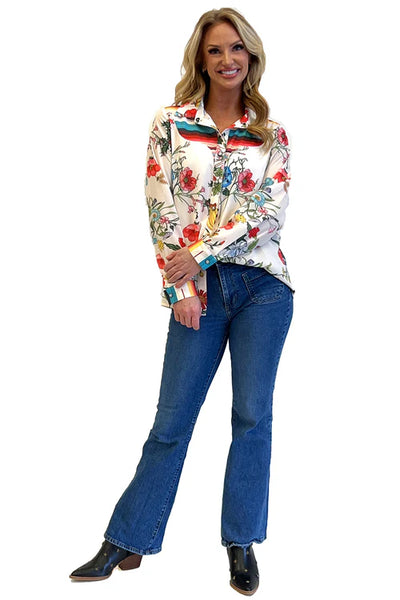 Top, Floral snap