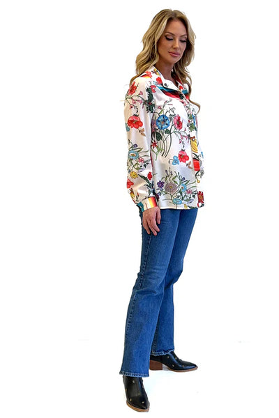 Top, Floral snap