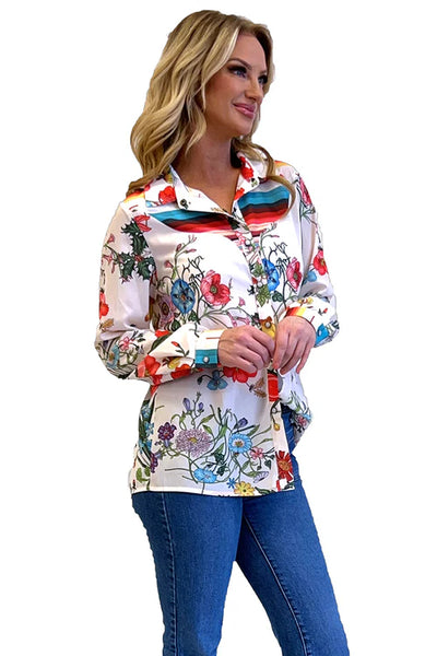 Top, Floral snap