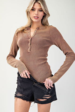 Bodysuit, L/S Henley