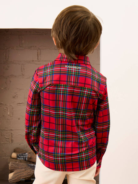 Boys, Red Plaid Shirt