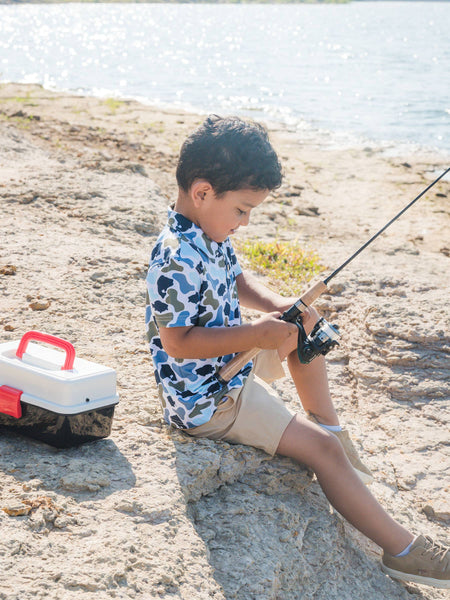Boys, Fish Camo Polo
