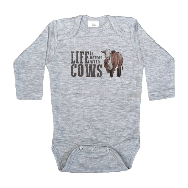 Baby, "Life is better with cows" Bodysuit