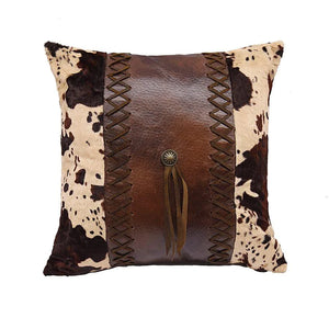 Pillow, Cowhide/ Concho Laced
