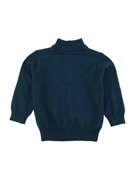 Boys, Navy 1/4-Zip Sweater