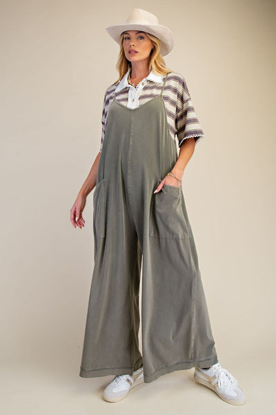 Jumper, WIde Leg Olive Grey