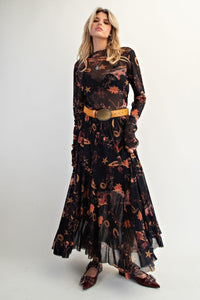 Skirt, Western Mesh Black