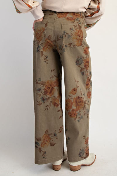 Pant, Curvy Flower Wash
