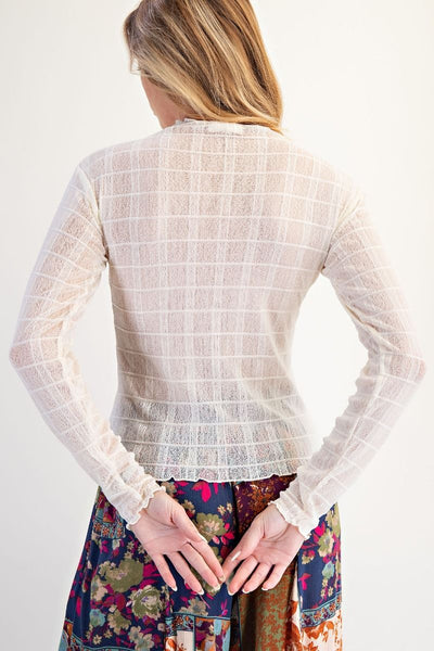 Top, LS Lace