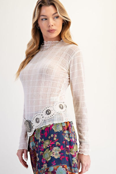 Top, LS Lace