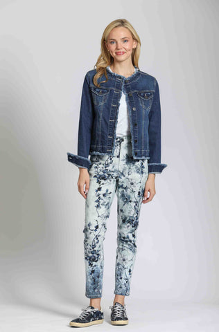 Pant, Blue Floral Print