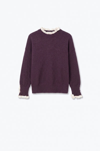 Sweater, Purple Polka Dot