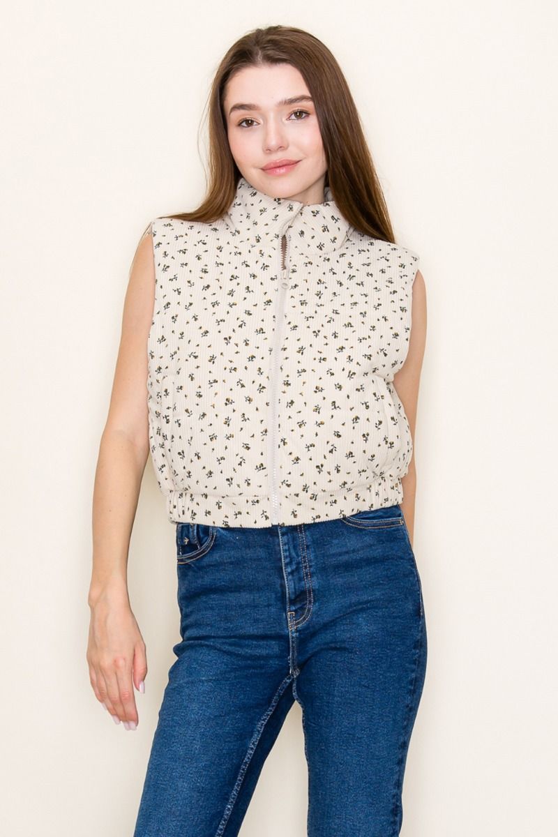 Vest, Corduroy Cream