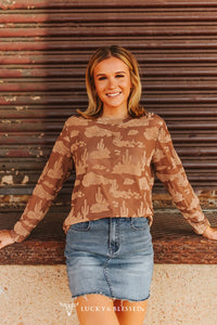 Top, Brown/Mocha  Mesh