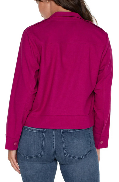Jacket, Utility Crop Fuchsia Kiss