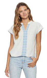 Top, Annieville Embroidered