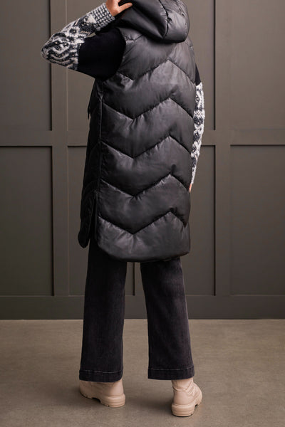 Vest, Puffer Midi w/Hood