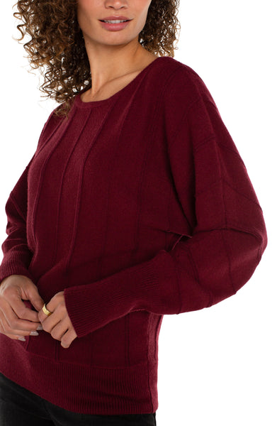 Sweater, Dolman Pinot Noir