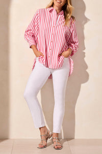 Top, "The Shirt" Tea Berry
