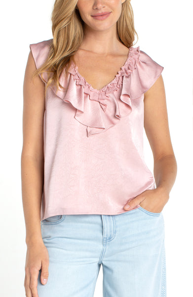 Top, Slvlss Ruffle Neck
