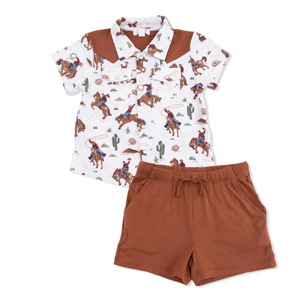 Toddler, Buckaroo Short Set