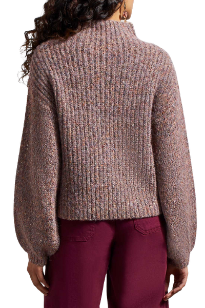 Sweater, Funnel Neck Multi-Color
