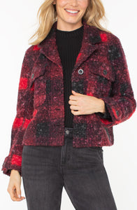 Jacket, Boucle Red/Black