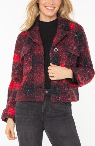Jacket, Boucle Red/Black