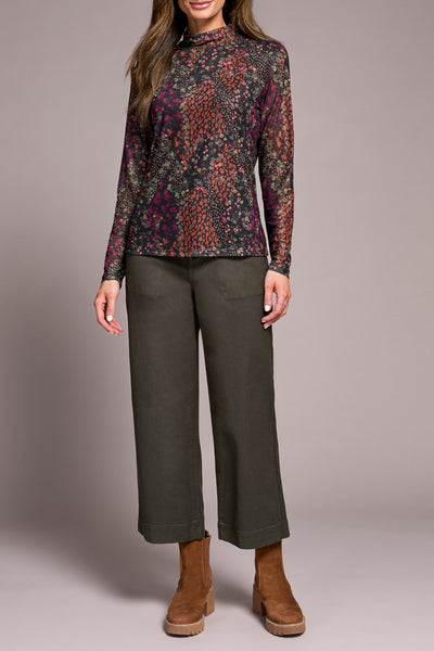 Top, Turtleneck Lined Plumwine