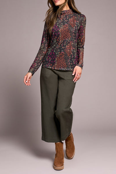 Top, Turtleneck Lined Plumwine