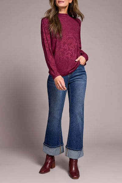 Top, LS Mock Neck