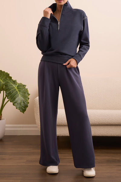 Sweatshirt, Funnel Neck W/Stitching