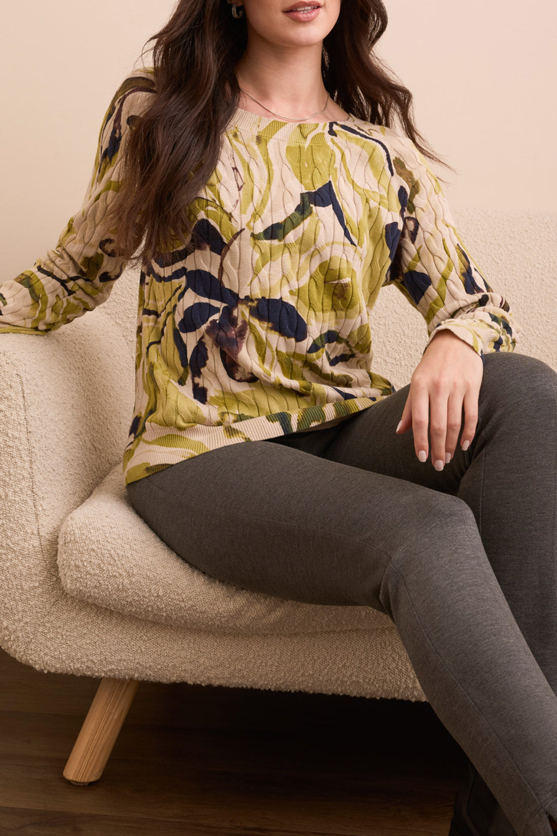 Sweater, Crew Neck Raglan