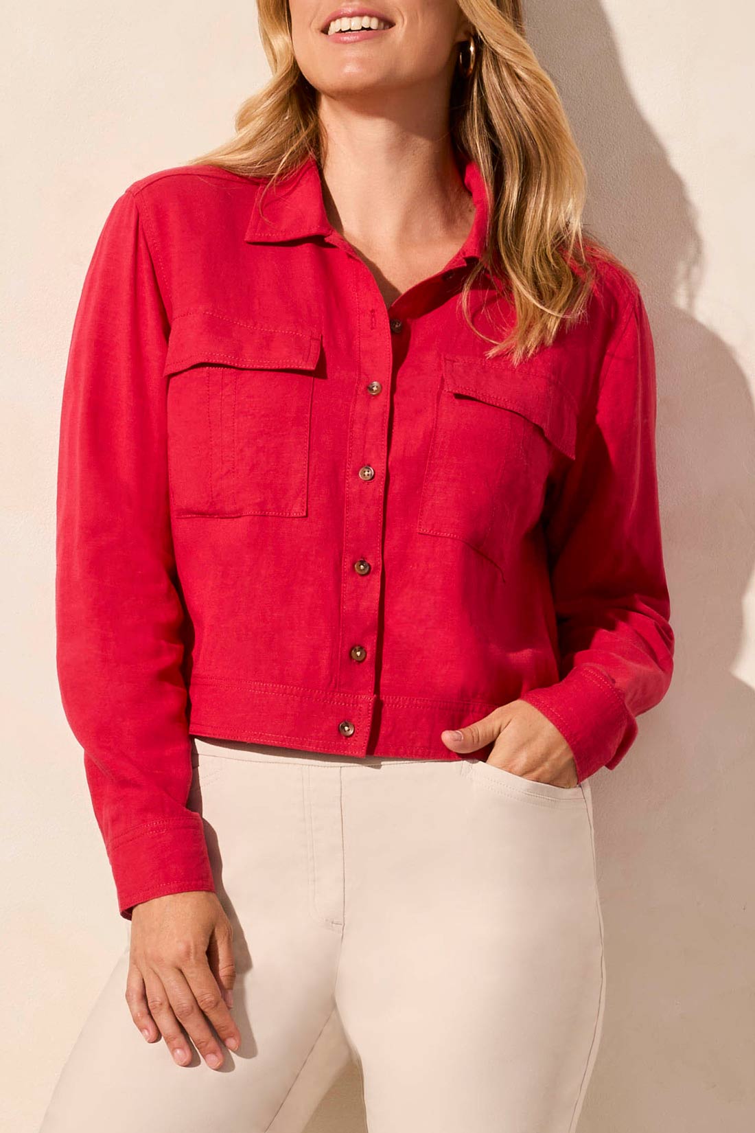 Jacket, BTN FRT Cherry